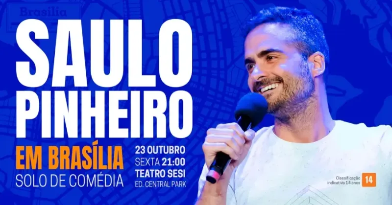 23/10 (sexta), 21h, do Saulo Pinheiro, stand-up solo