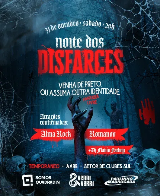 Noite dos Disfarces – Halloween com Alma Rock e Romanov