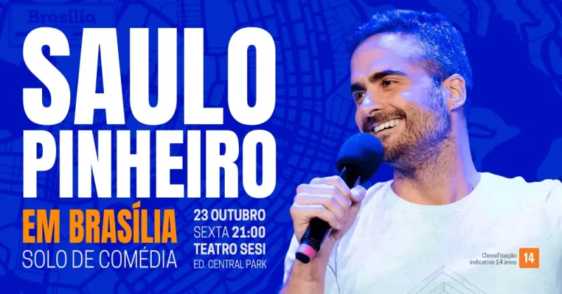 Saulo Pinheiro em Brasília – solo de comédia