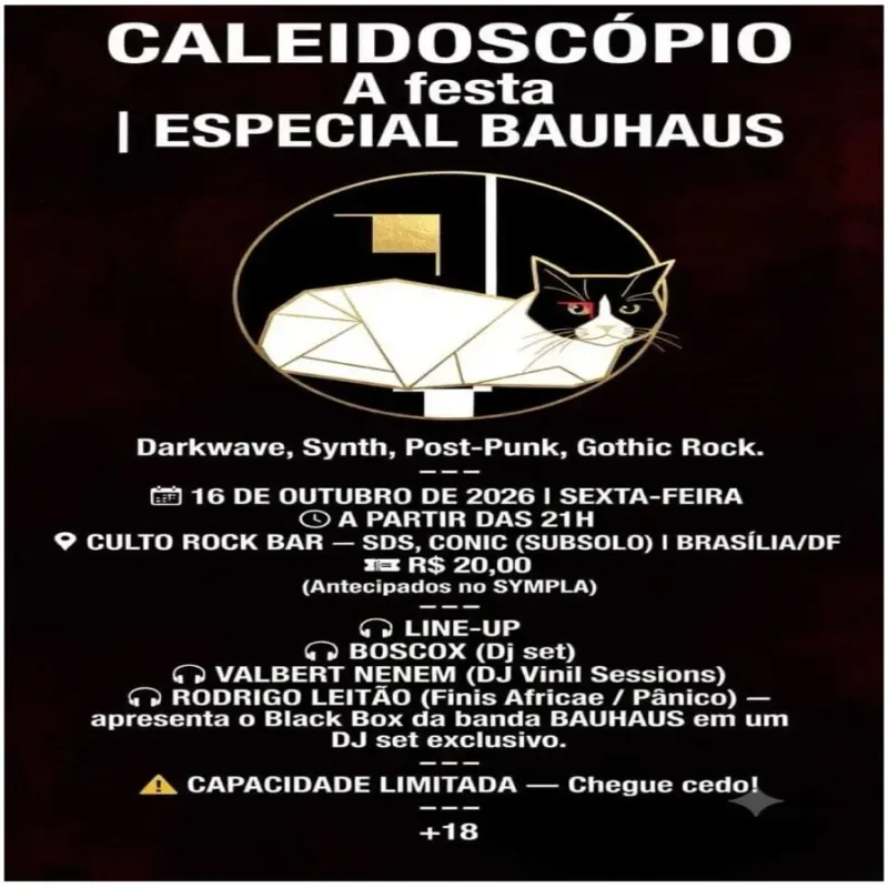 16/10 (sexta), a partir das 21h, do Caleidoscópio, a festa (edição Bauhaus)